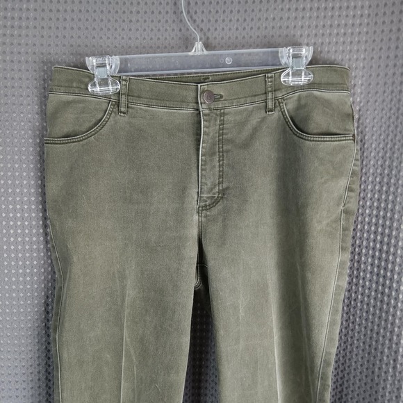 Lafayette 148 New York Pants Womens 8 Olive Green Stretch Twill Jeans 5 Pocket - Picture 1 of 13